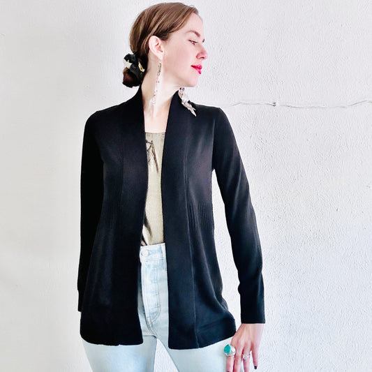 TALBOTS BLACK MERINO WOOL SWEATER // SIZE SMALL