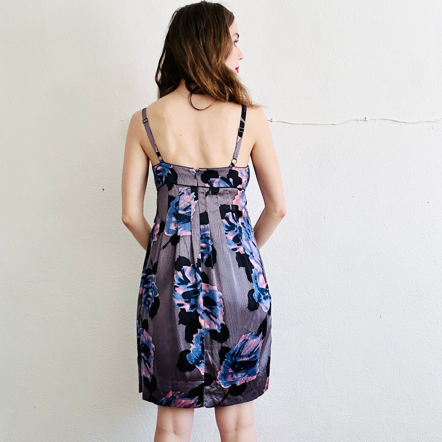REBECCA TAYLOR FLORAL SILK DRESS // SIZE MEDIUM