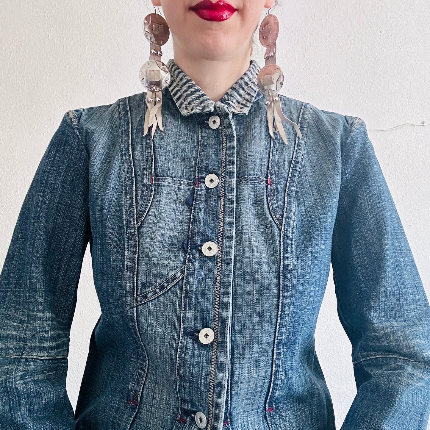 90'S VINTAGE GIRBAUD JEAN JACKET // SIZE SMALL