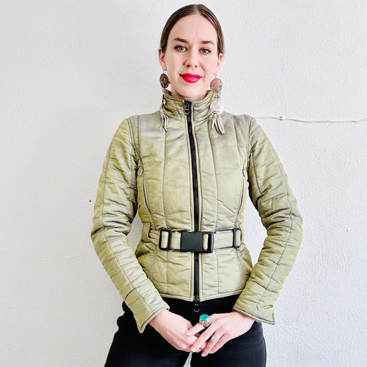 70'S VINTAGE IRIDESCENT PUFFER JACKET // SIZE SMALL