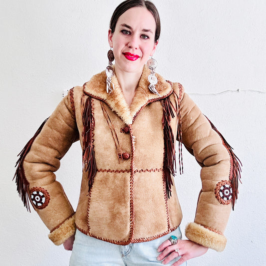 60'S VINTAGE ARTURO SHEEPSKIN JACKET // SIZE SMALL