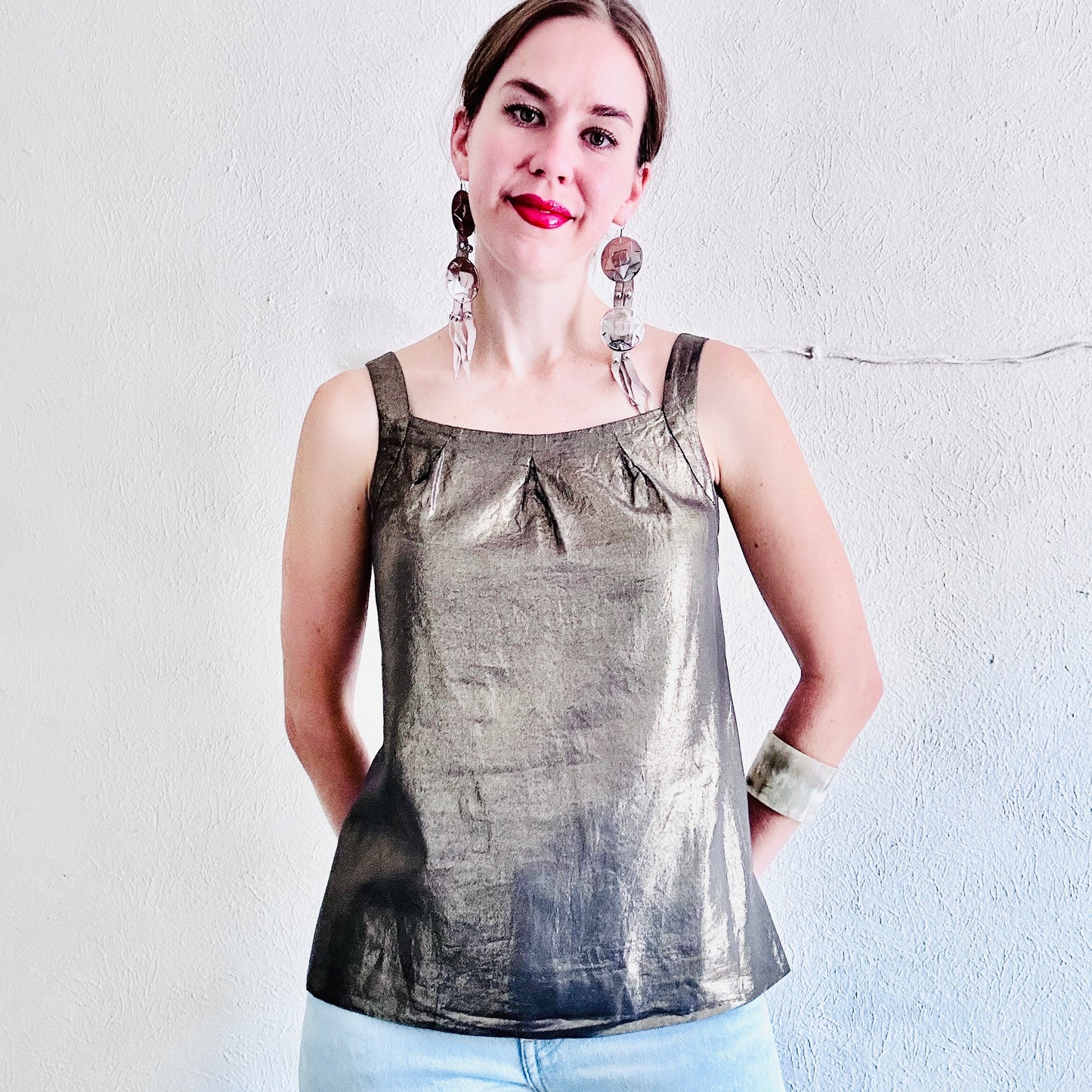 J CREW LAMÉ METALLIC CAMISOLE // SIZE SMALL