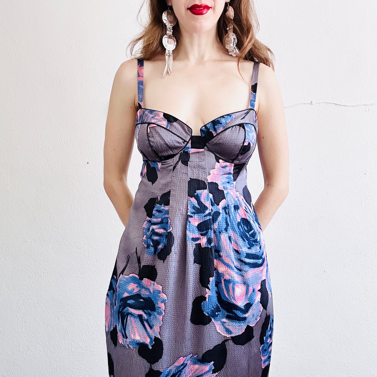 REBECCA TAYLOR FLORAL SILK DRESS // SIZE MEDIUM