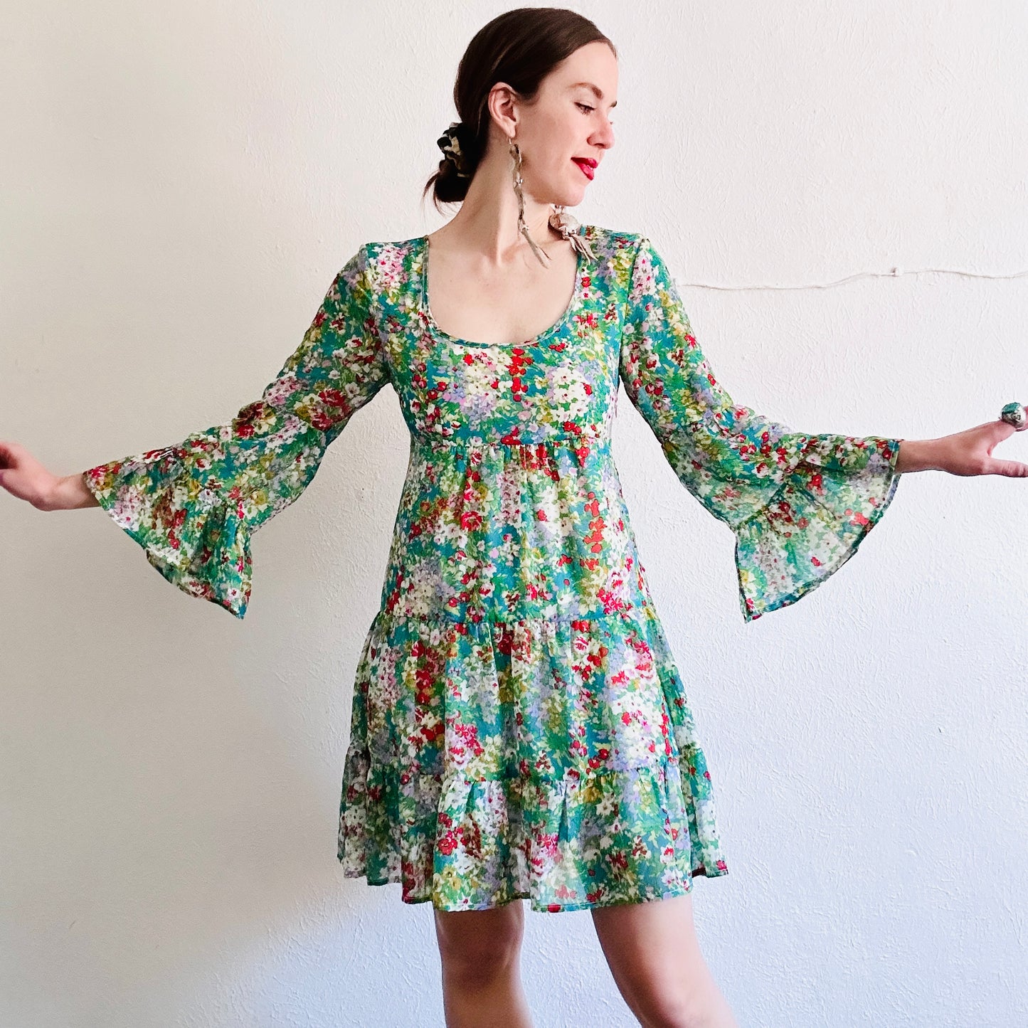 VINTAGE PSYCHEDELIC MINI DRESS // SIZE SMALL