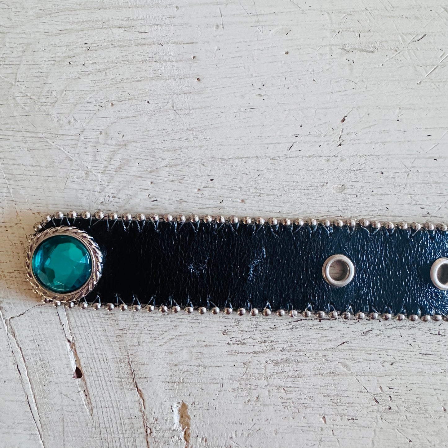 50'S VINTAGE WESTERN BEJEWELED BELT // SIZE XSMALL
