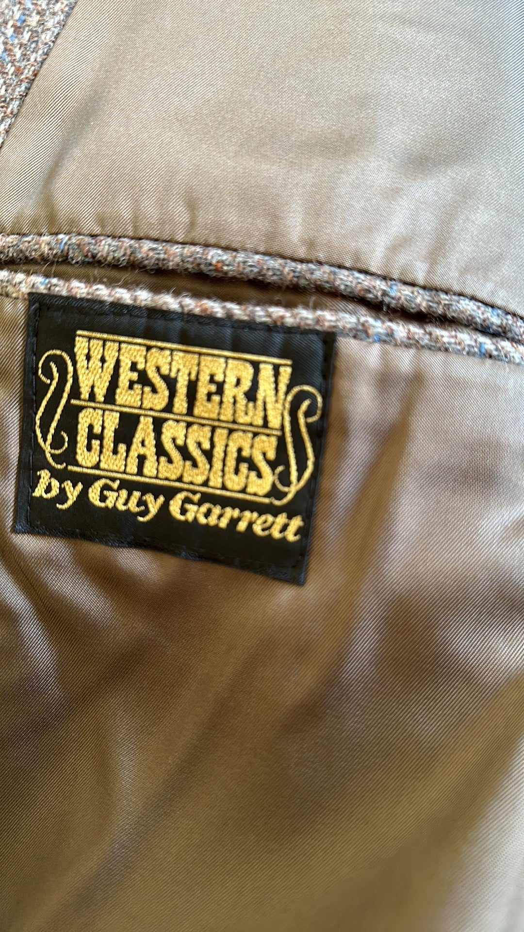 80’S VINTAGE GRAY TEXTURED WOOL WESTERN BLAZER // SIZE 46R