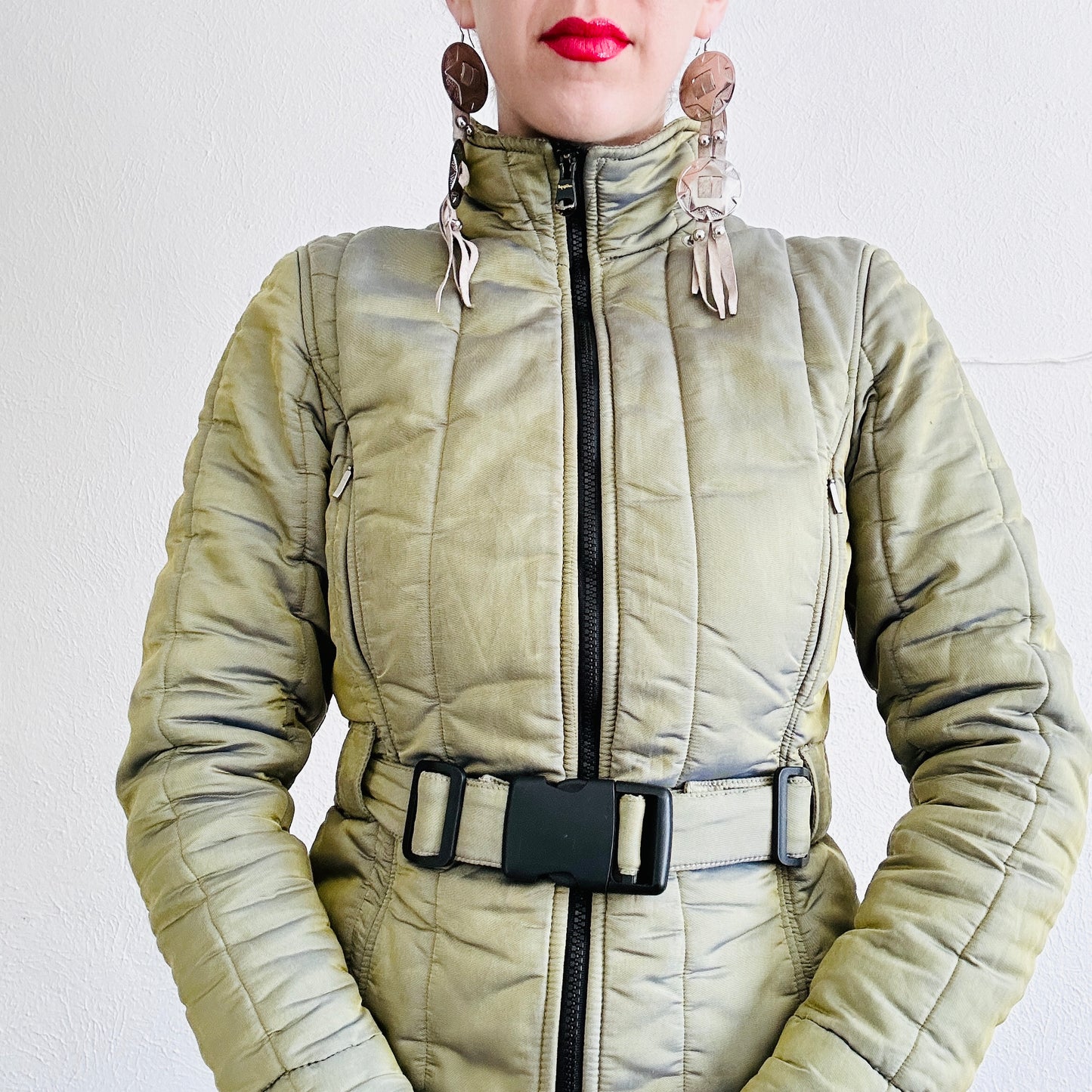 70'S VINTAGE IRIDESCENT PUFFER JACKET // SIZE SMALL