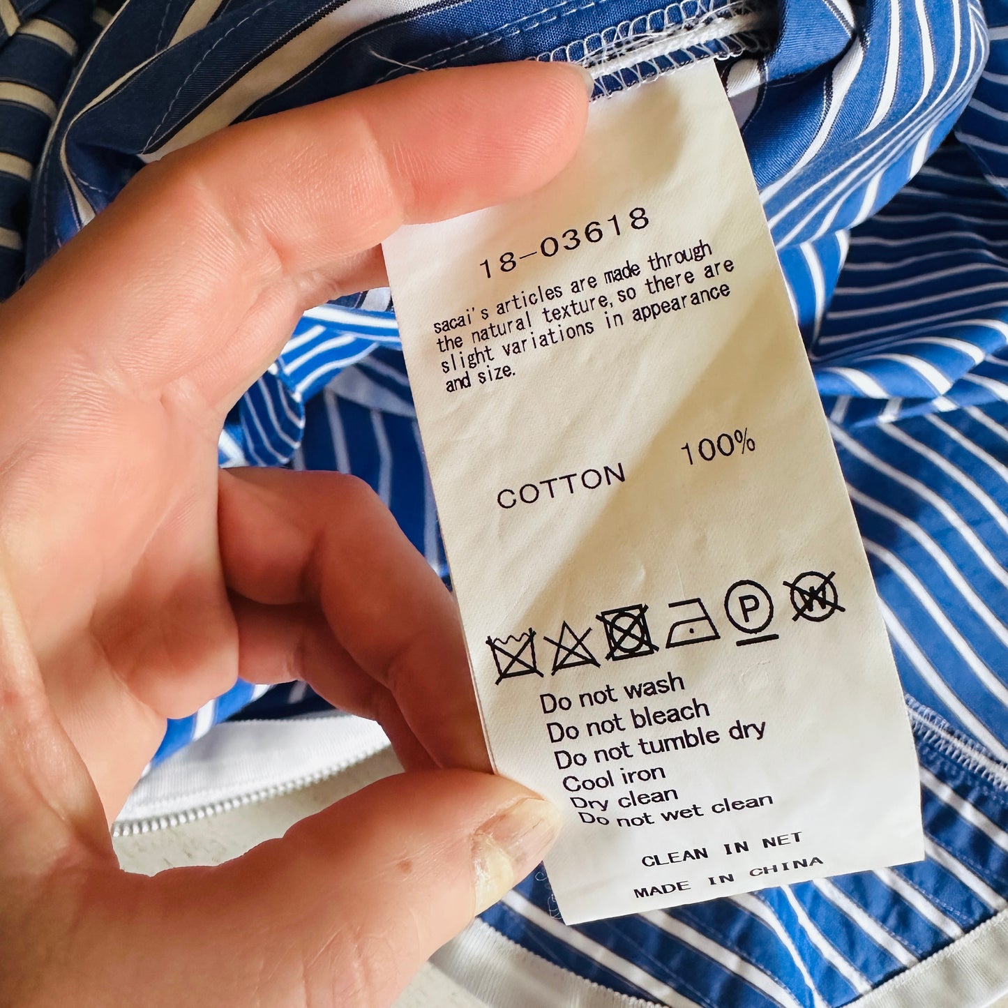 SACAI SHIRT DRESS // SIZE MEDIUM