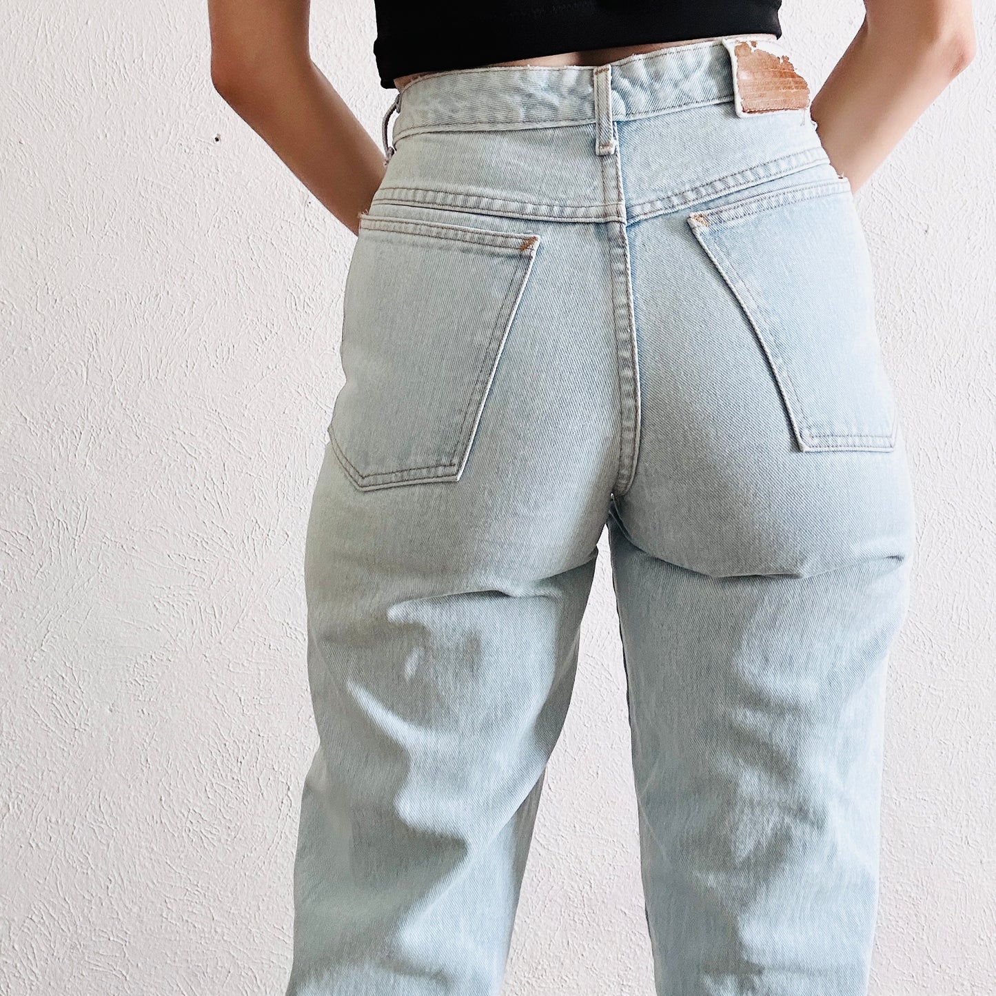 80'S VINTAGE GIRBAUD WHITE TAG JEANS // WAIST SIZE 26
