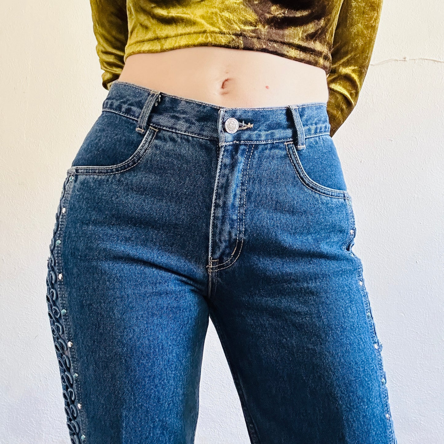 90'S VINTAGE LAWMAN PEEKABOO WESTERN JEANS // WAIST SIZE 27