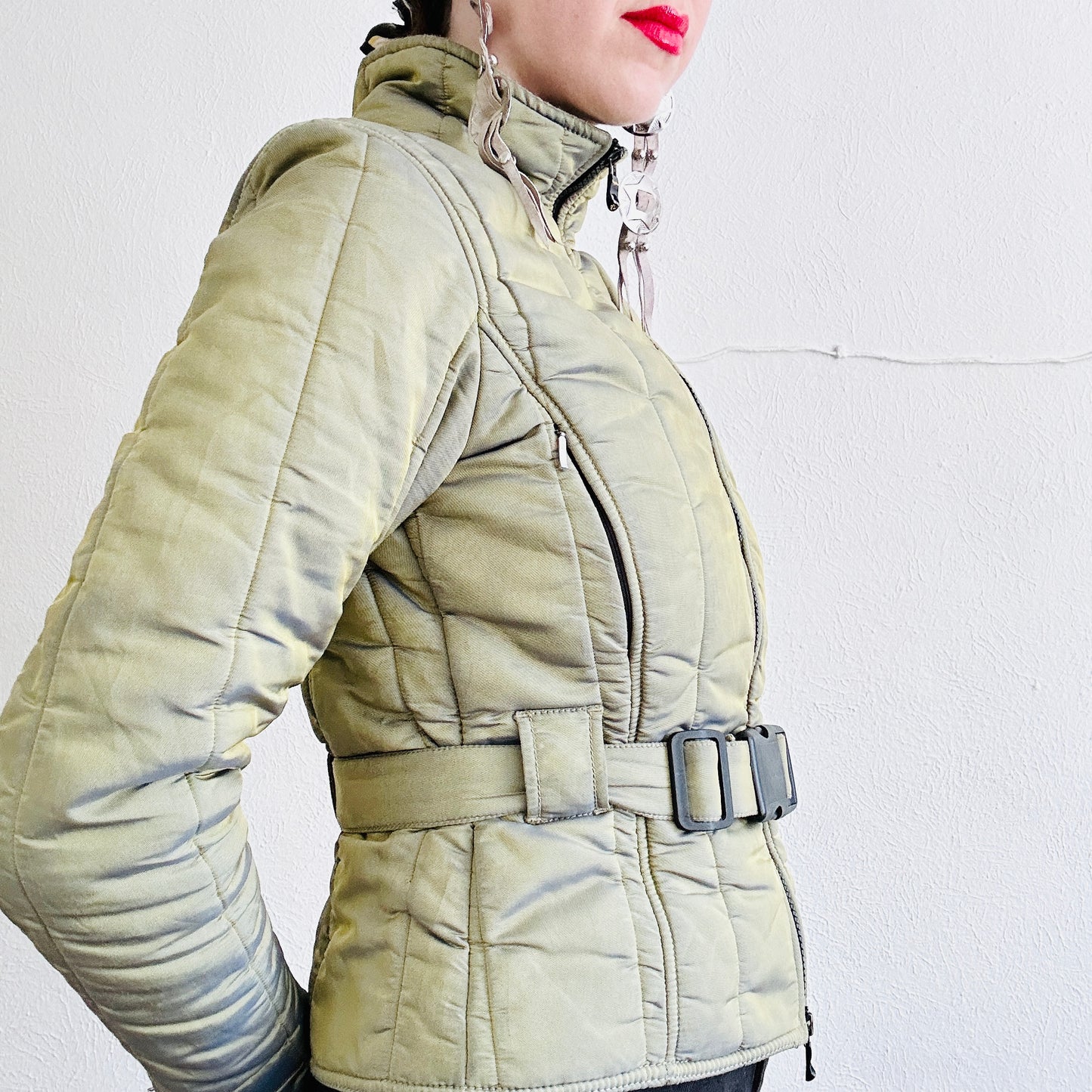 70'S VINTAGE IRIDESCENT PUFFER JACKET // SIZE SMALL