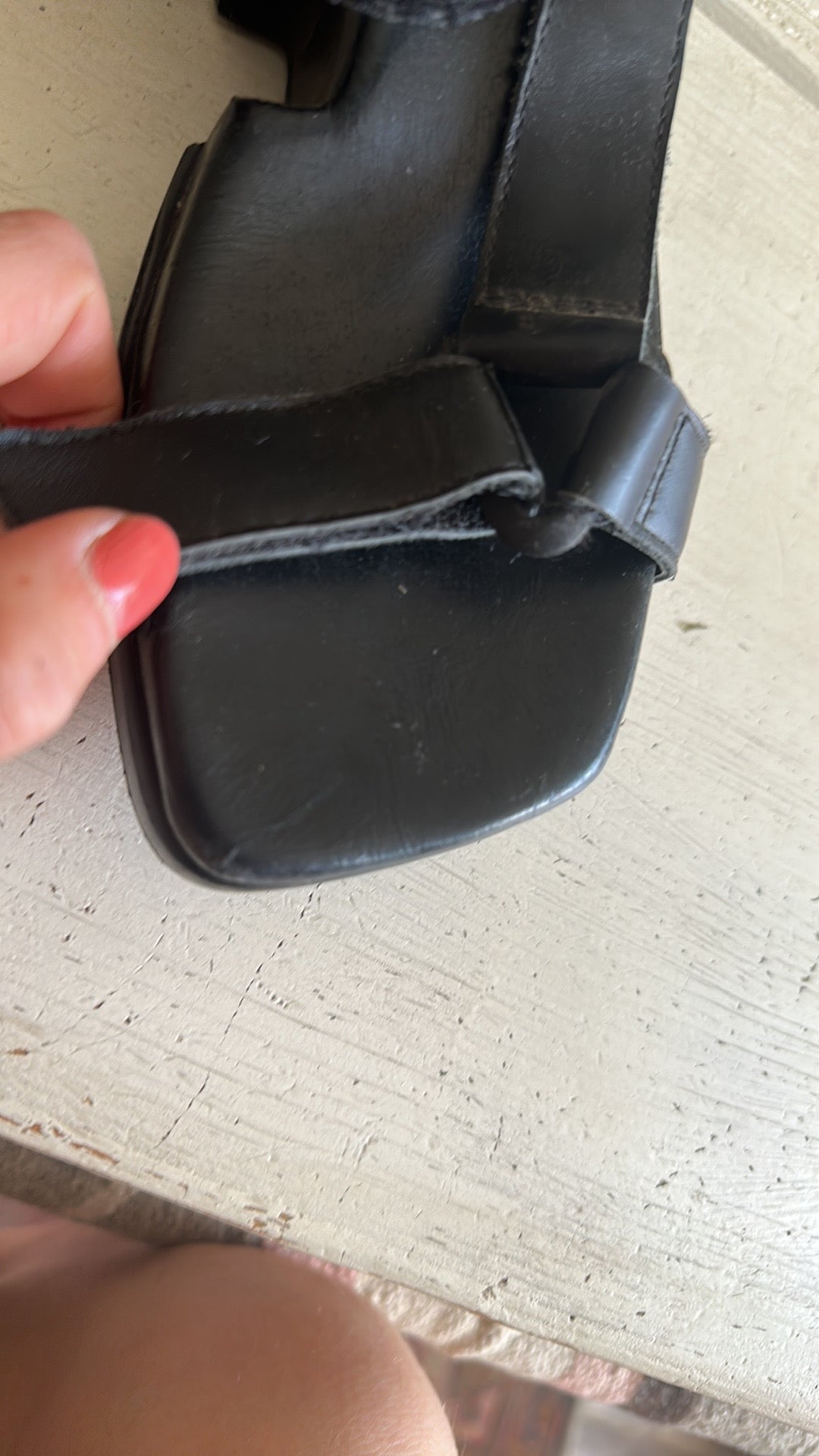 JEFFREY CAMPBELL LEATHER FLATFORM SANDALS // SIZE 7.5