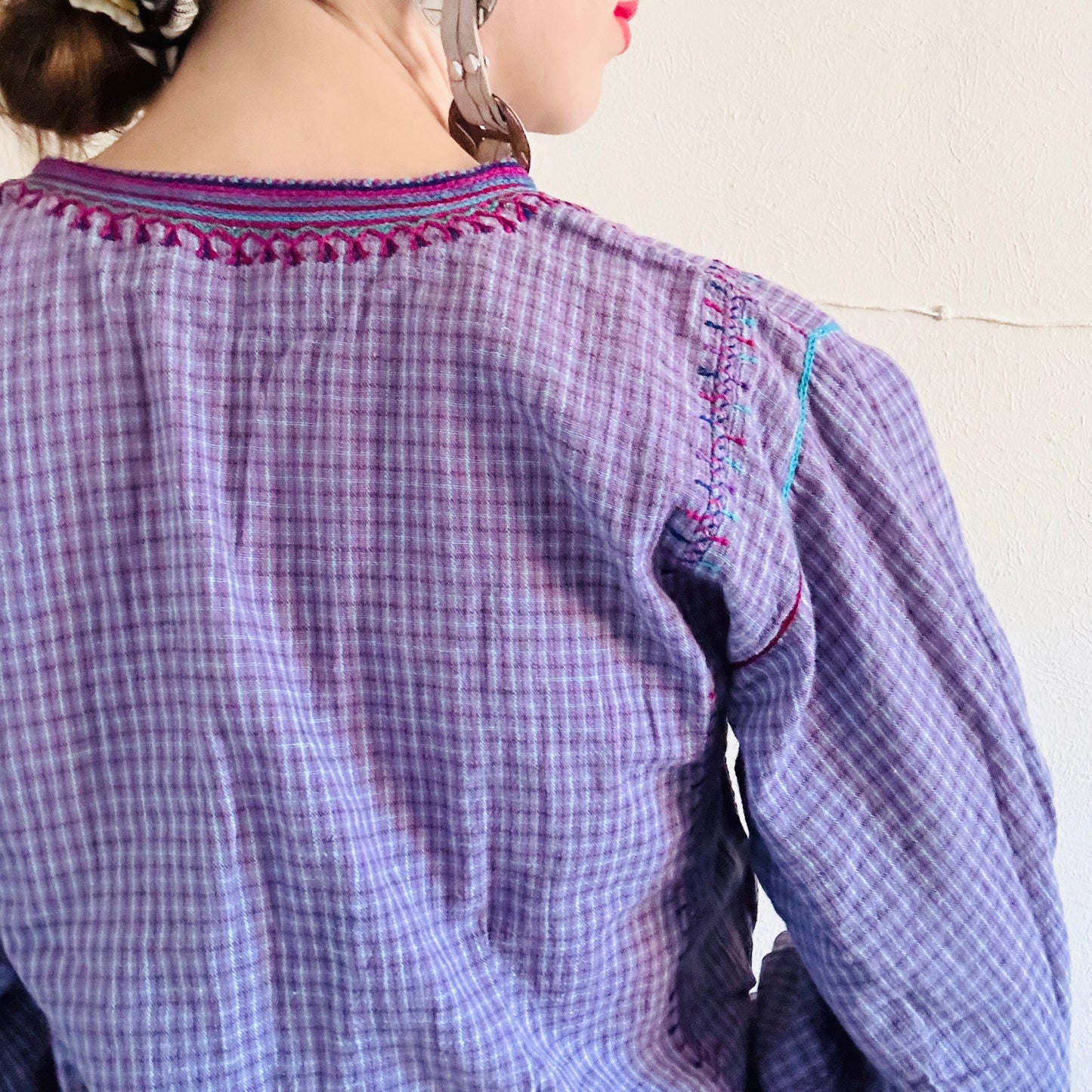 80'S VINTAGE EMBROIDERED PRAIRIE SKIRT SET // SIZE SMALL