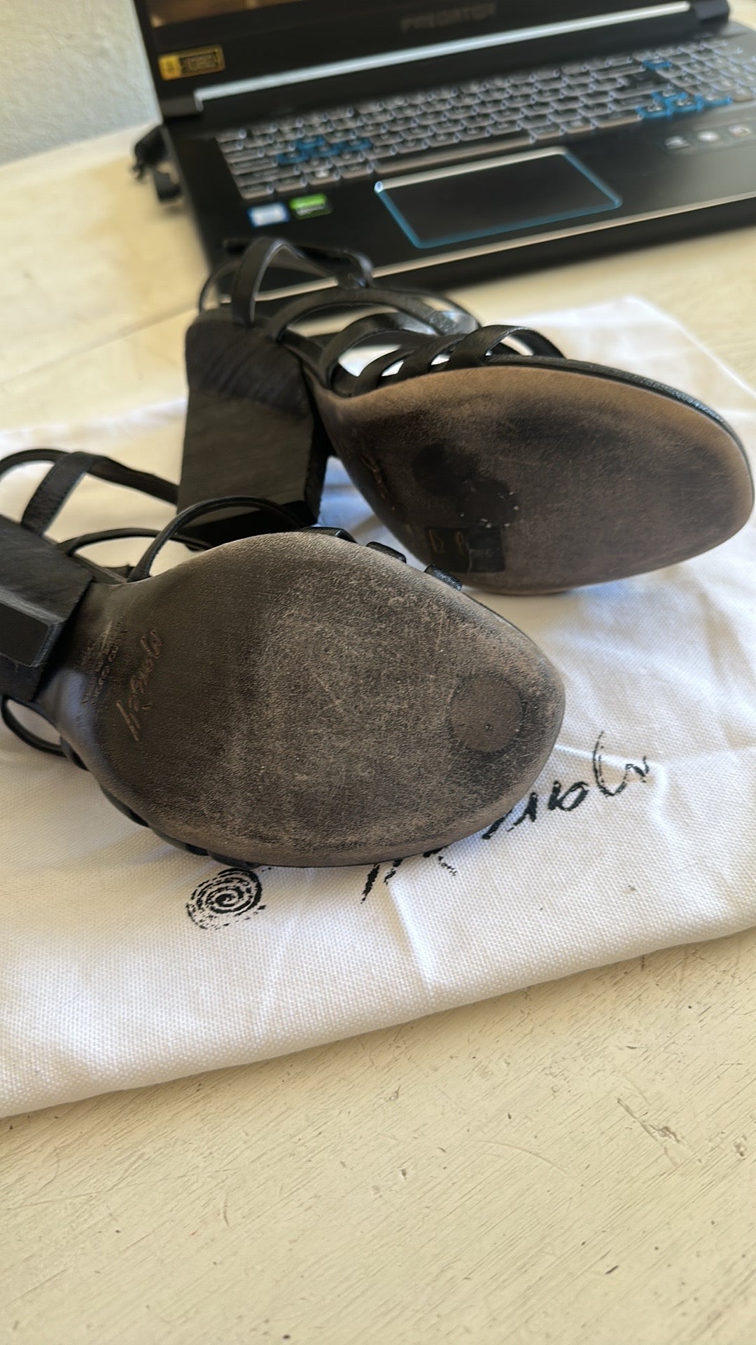 MARSELL LEATHER LEATHER HEELS // SIZE 7.5