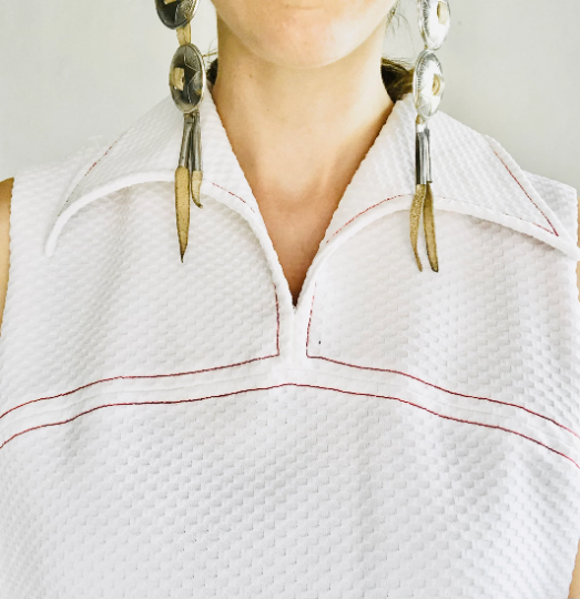 60'S VINTAGE WHITE MINI DRESS // SIZE LARGE