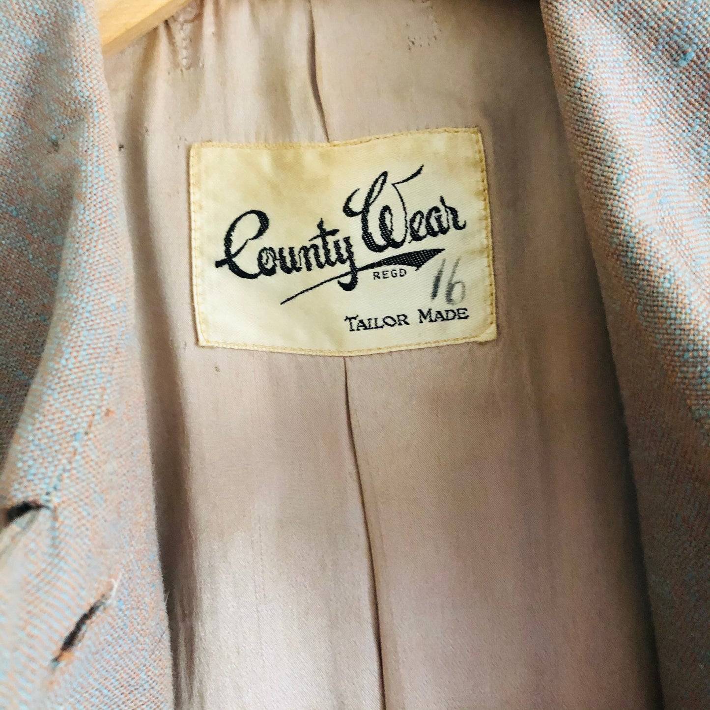 50'S VINTAGE IRIDESCENT WOOL & SILK JACKET // SIZE SMALL