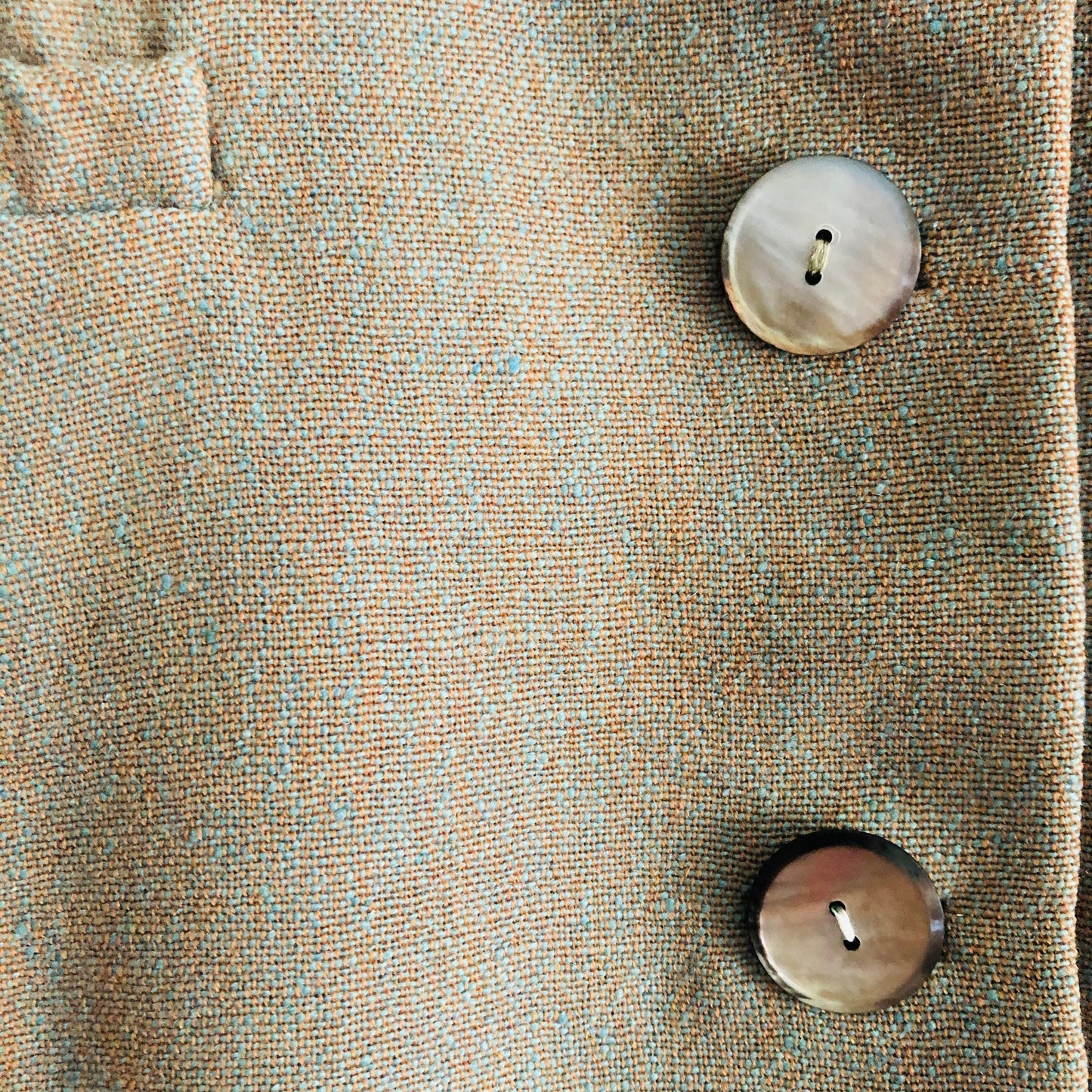 50'S VINTAGE IRIDESCENT WOOL & SILK JACKET // SIZE SMALL