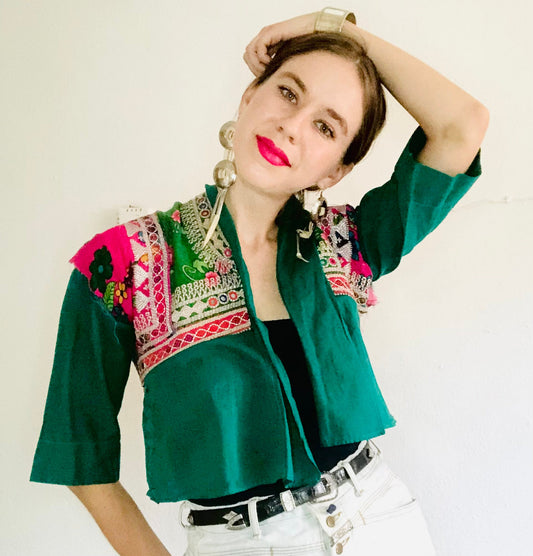 SDCV ORIGINAL AFGHAN CROPPED JACKET // SIZE XSMALL