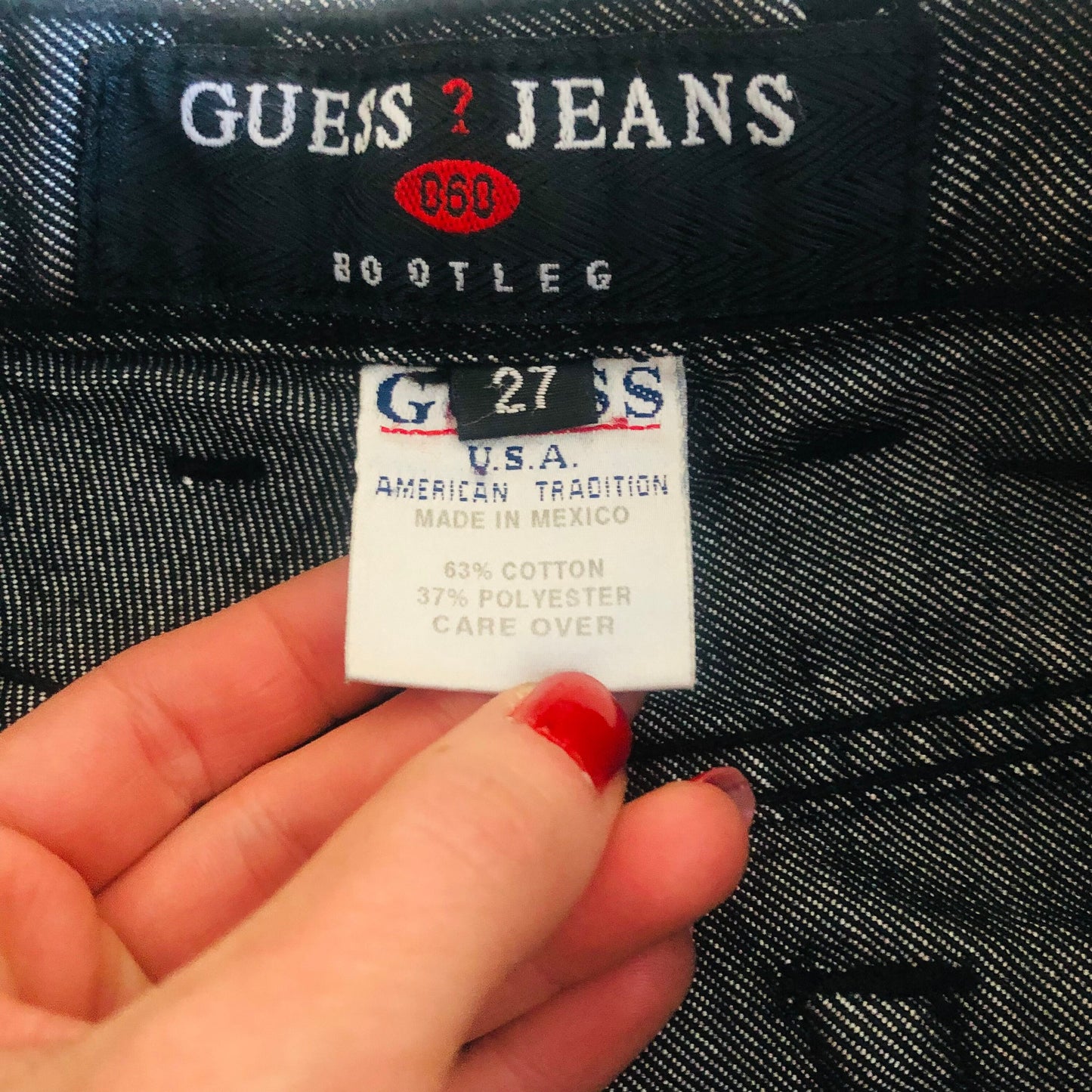 Y2K VINTAGE GUESS METALLIC GRAY STRAIGHT LEG JEANS // SIZE SMALL