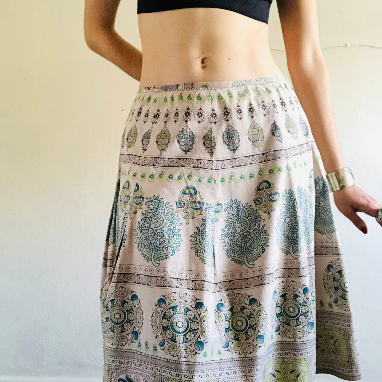 Y2K VINTAGE PAISLEY SKIRT // SIZE SMALL