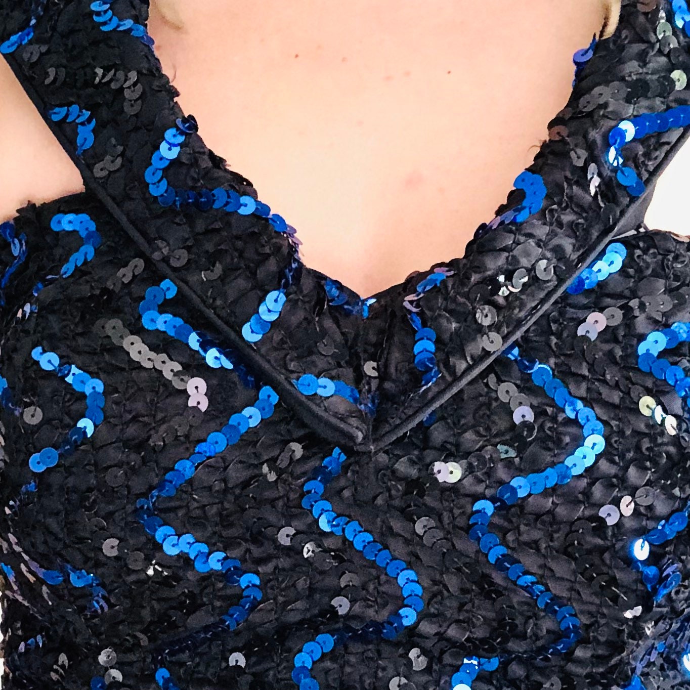 80'S VINTAGE GUNNE SAX SEQUINED PARTY DRESS // SIZE SMALL