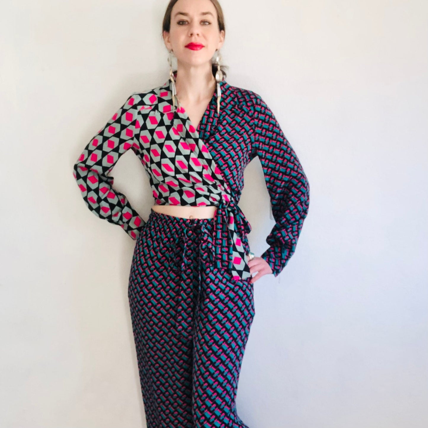 DVF SILK GEOMETRIC SET // SIZE MEDIUM