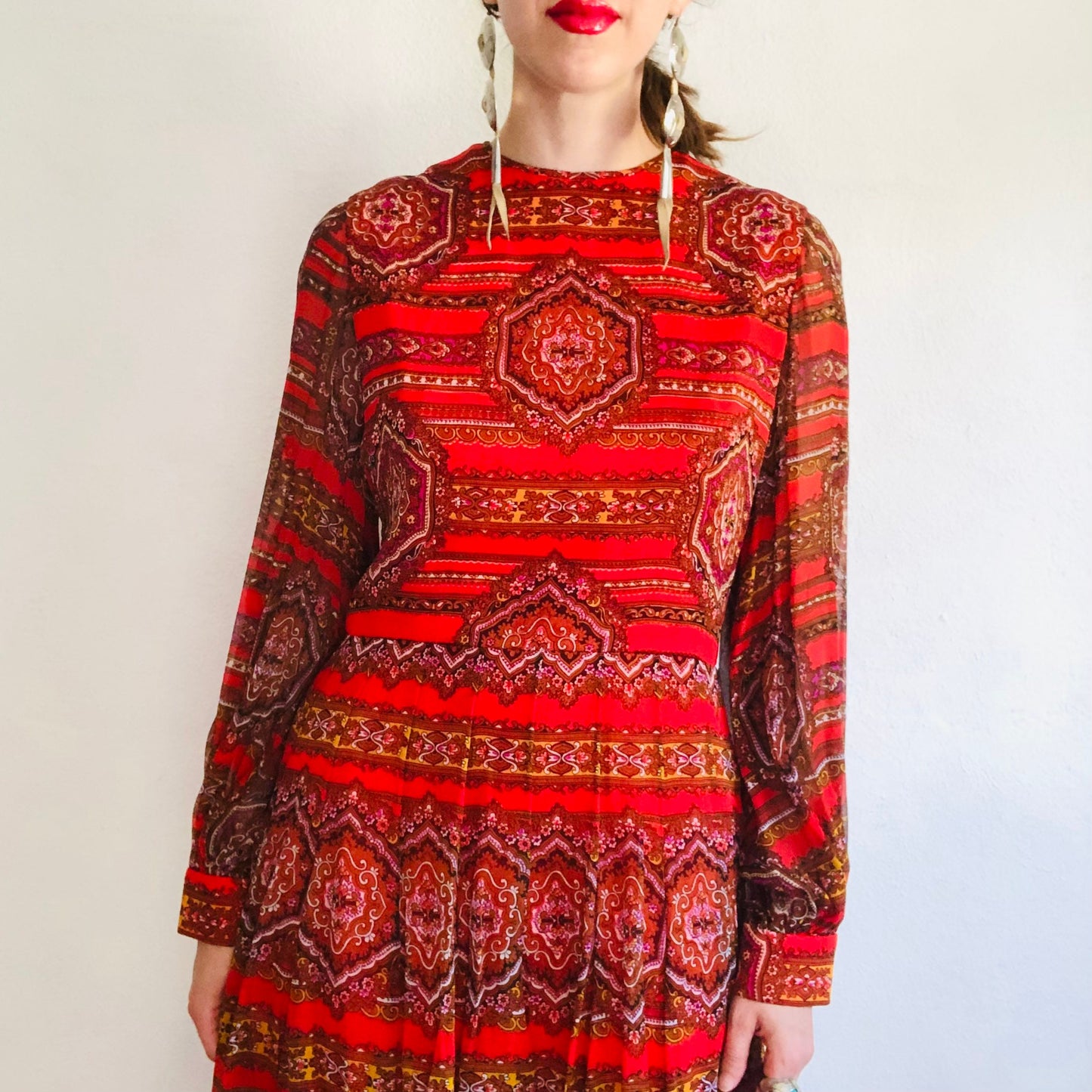 60's VINTAGE JEAN LOUIS DRESS // SIZE MEDIUM