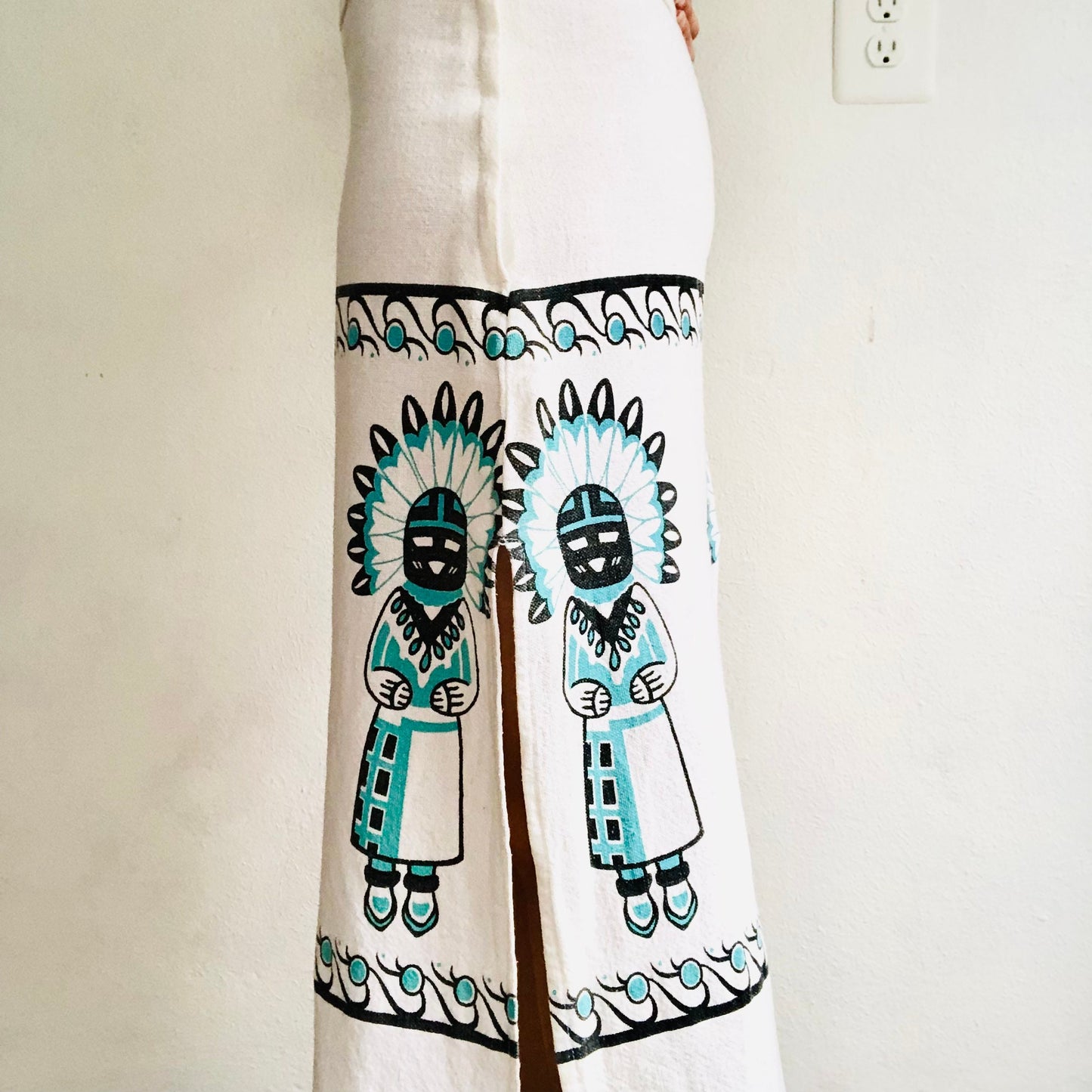 VINTAGE HOPI KACHINA MIDI SKIRT // SIZE MEDIUM