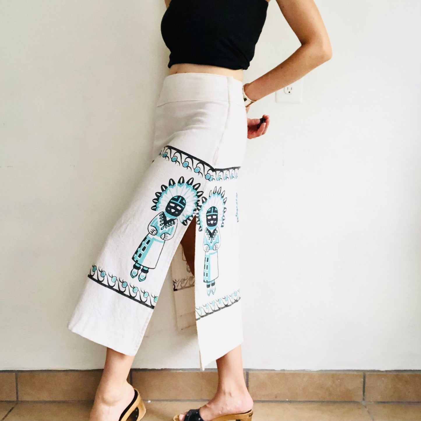 VINTAGE HOPI KACHINA MIDI SKIRT // SIZE MEDIUM