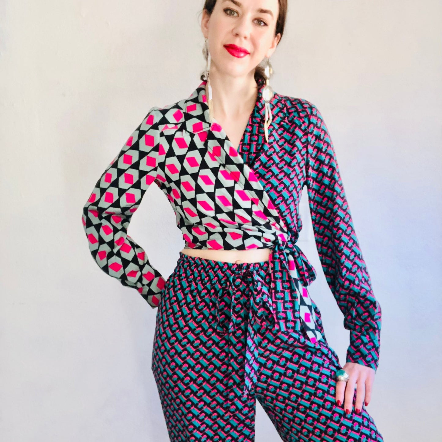 DVF SILK GEOMETRIC SET // SIZE MEDIUM