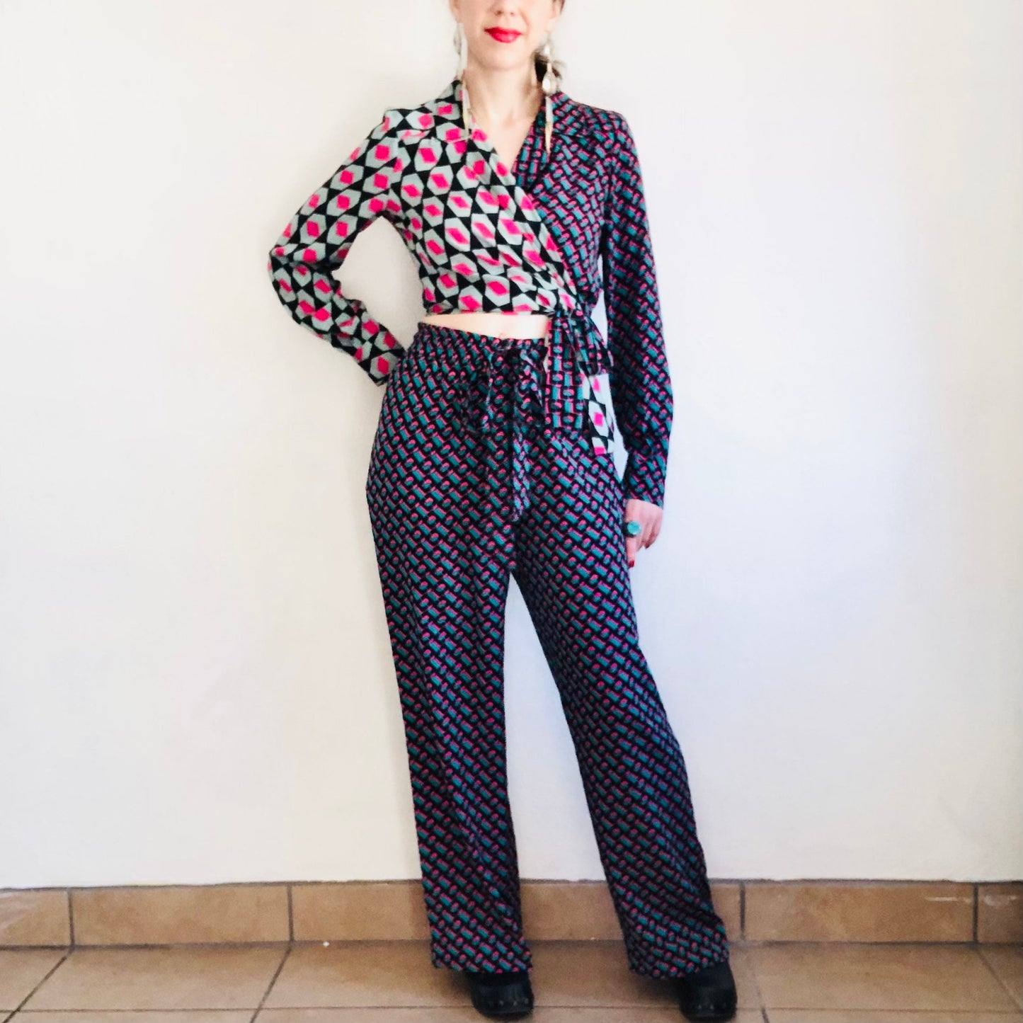 DVF SILK GEOMETRIC SET // SIZE MEDIUM