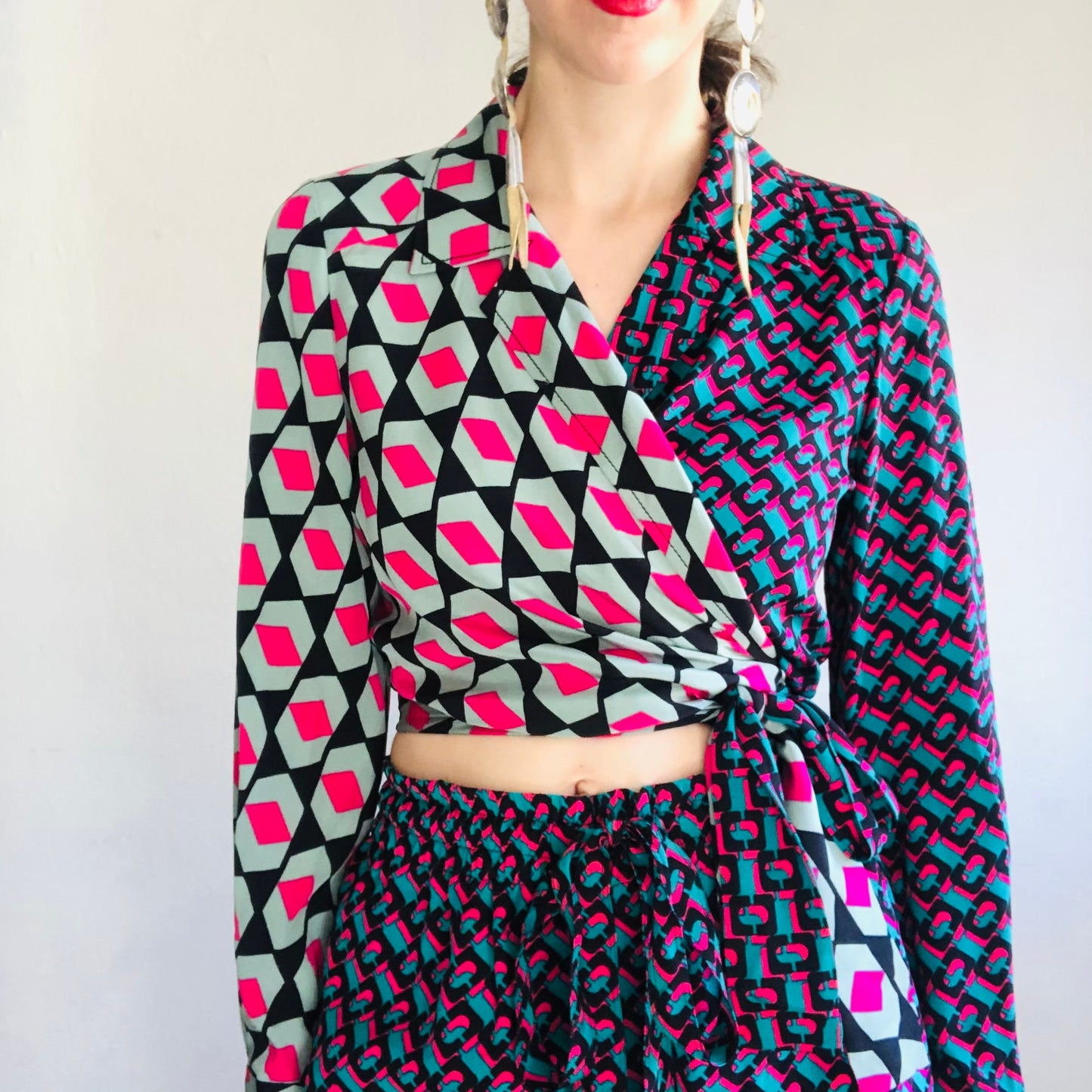 DVF SILK GEOMETRIC SET // SIZE MEDIUM