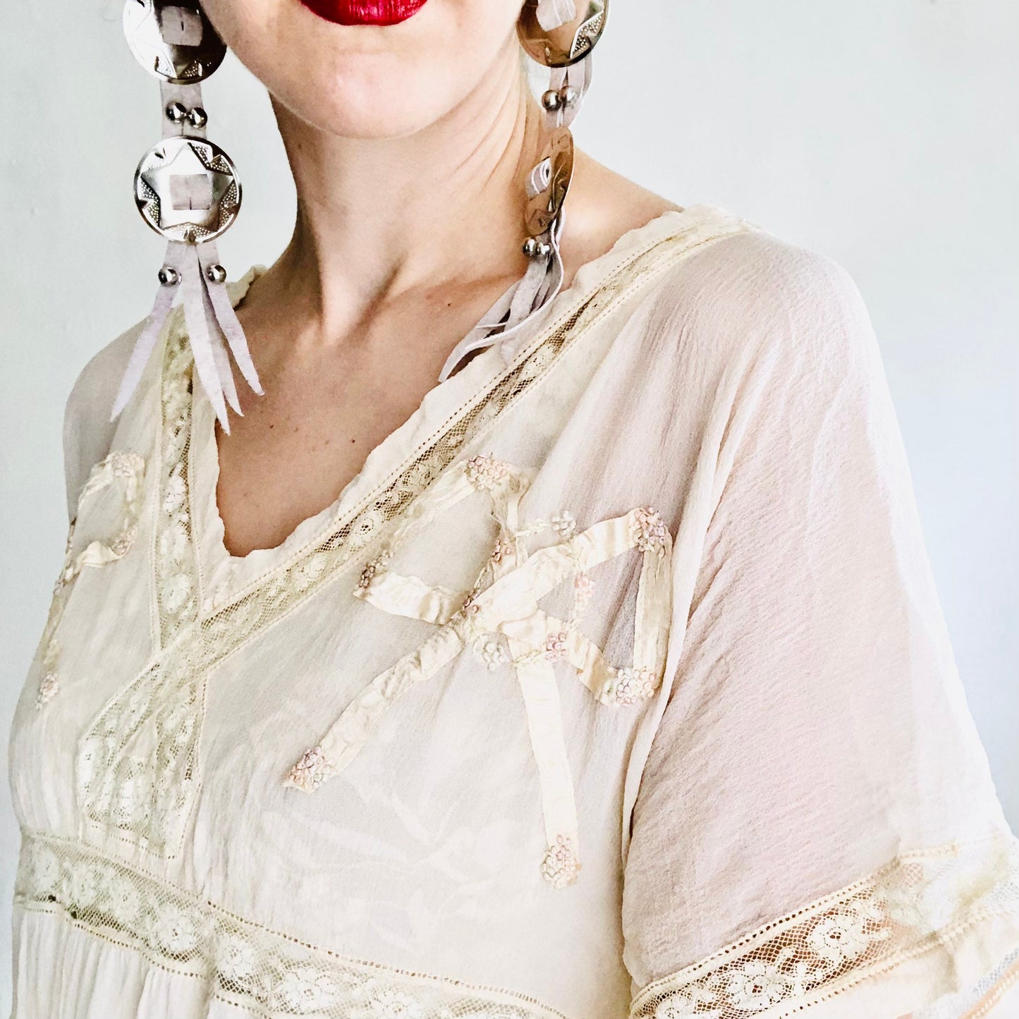 30'S VINTAGE SILK LINGERIE DRESS // SIZE MEDIUM