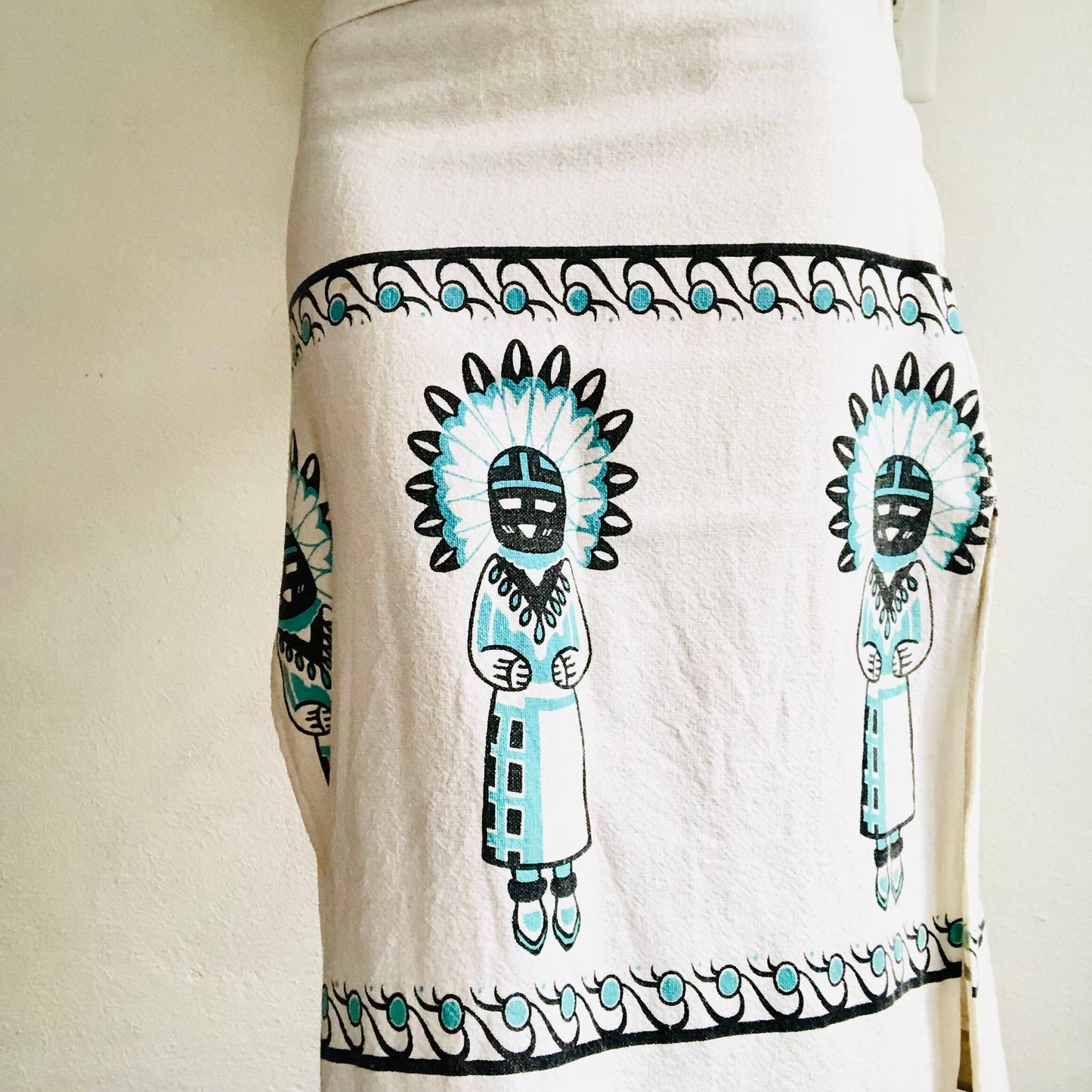 VINTAGE HOPI KACHINA MIDI SKIRT // SIZE MEDIUM