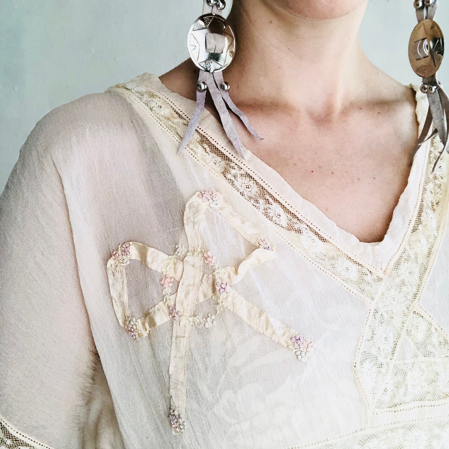 30'S VINTAGE SILK LINGERIE DRESS // SIZE MEDIUM