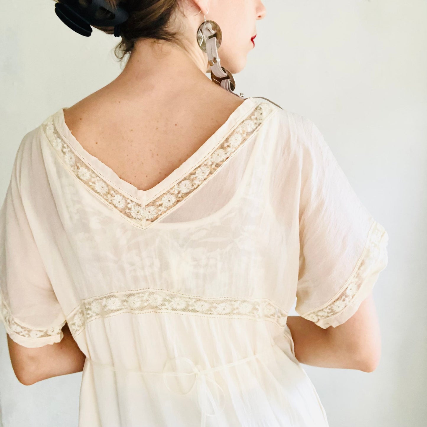 30'S VINTAGE SILK LINGERIE DRESS // SIZE MEDIUM