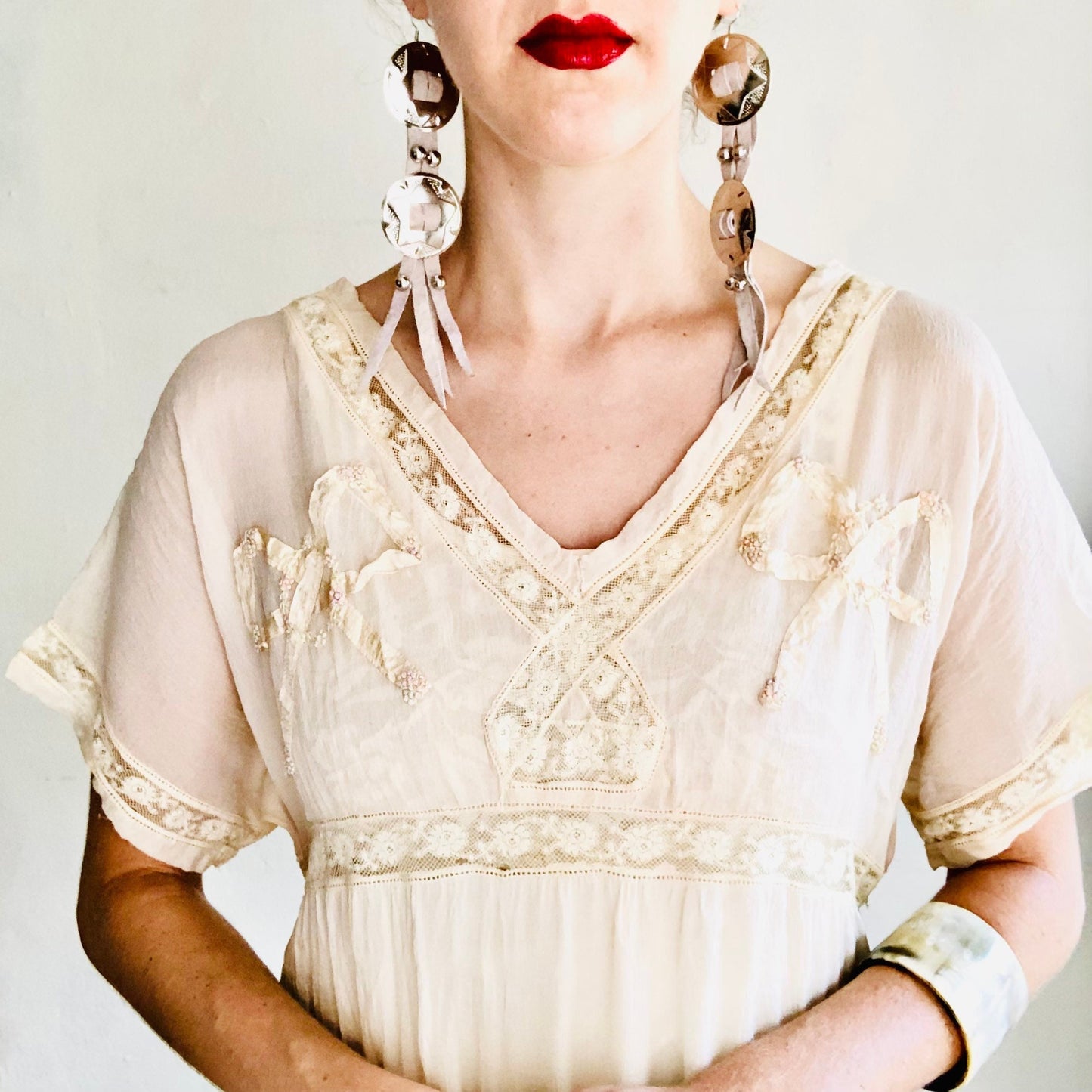 30'S VINTAGE SILK LINGERIE DRESS // SIZE MEDIUM