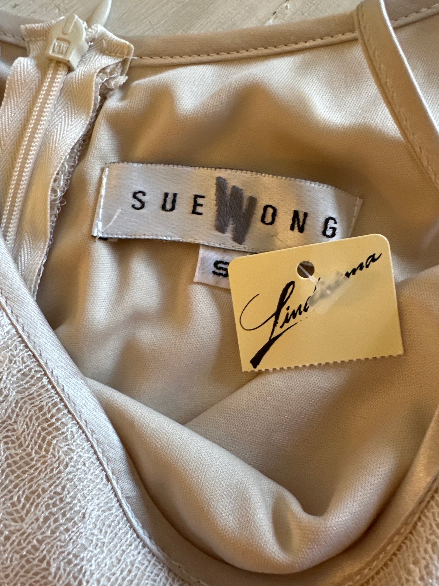 90'S VINTAGE SUE WONG WEDDING DRESS SET // SIZE SMALL