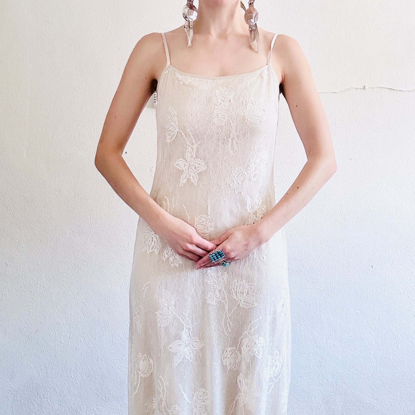 90'S VINTAGE SUE WONG WEDDING DRESS SET // SIZE SMALL