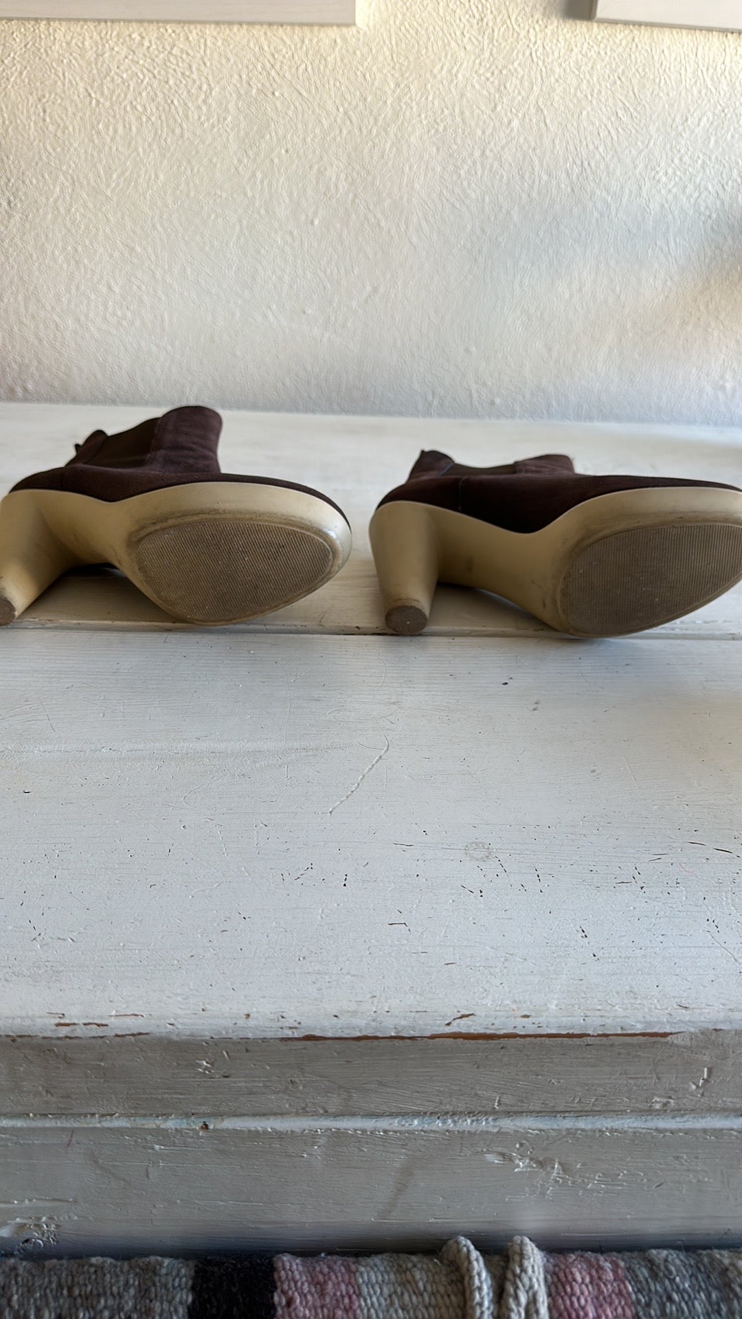 LANVIN LEATHER PLATFORM ANKLE BOOTS // SIZE 7.5