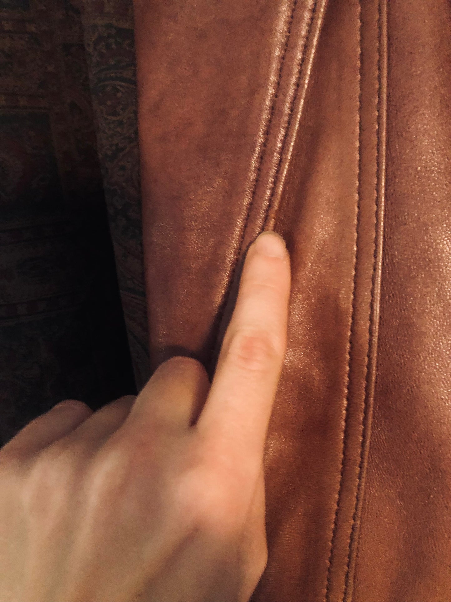 80'S VINTAGE ECHTES LEDER BROWN LEATHER WESTERN JACKET // SIZE MEDIUM