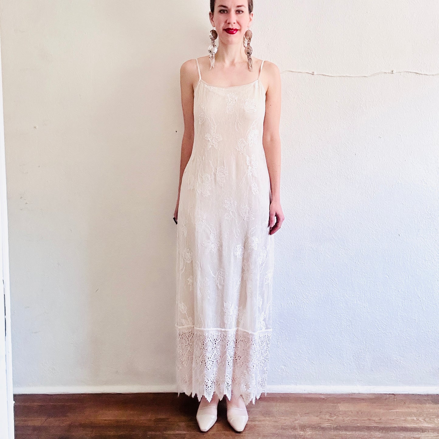 90'S VINTAGE SUE WONG WEDDING DRESS SET // SIZE SMALL