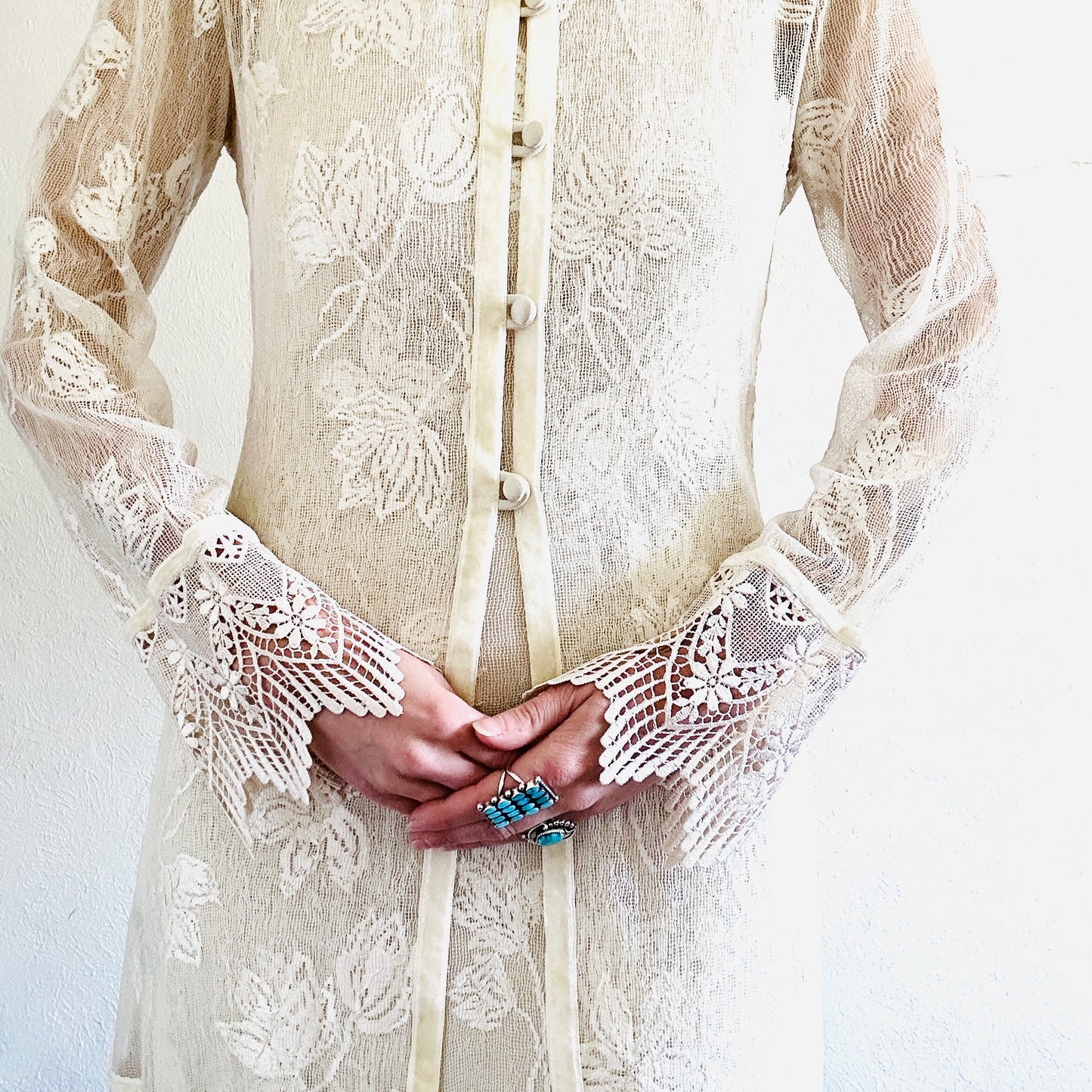 90'S VINTAGE SUE WONG WEDDING DRESS SET // SIZE SMALL