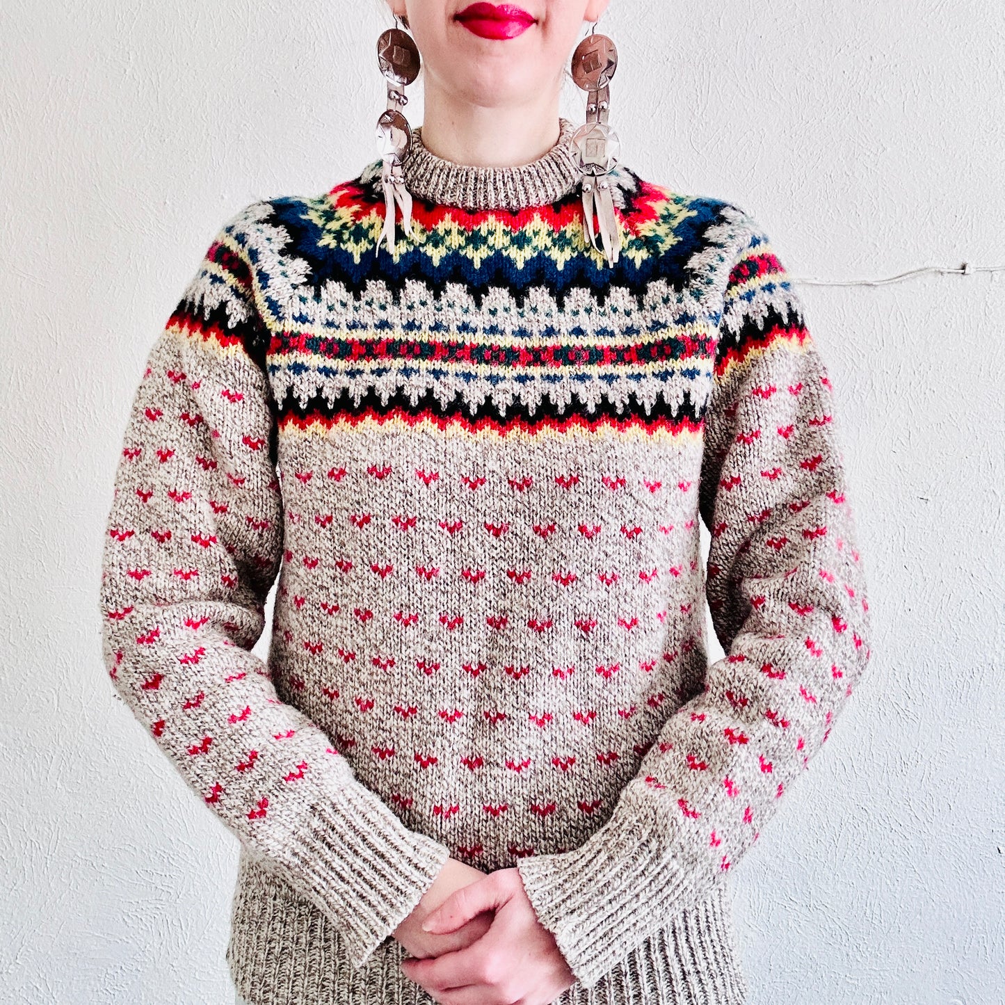 70'S VINTAGE NEIMAN MARCUS WOOL SWEATER // SIZE MEDIUM