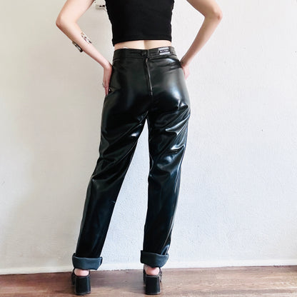 90'S VINTAGE ROCKIES PLEATHER JEANS // WAIST SIZE 29