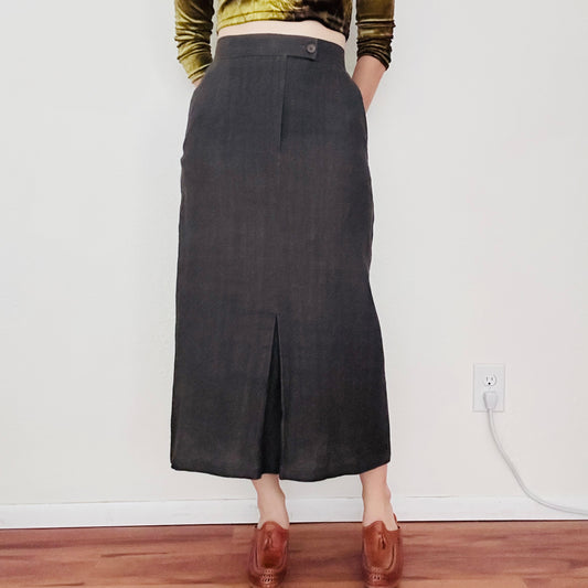 IVAN GRUNDAHL LINEN SKIRT // SIZE MEDIUM