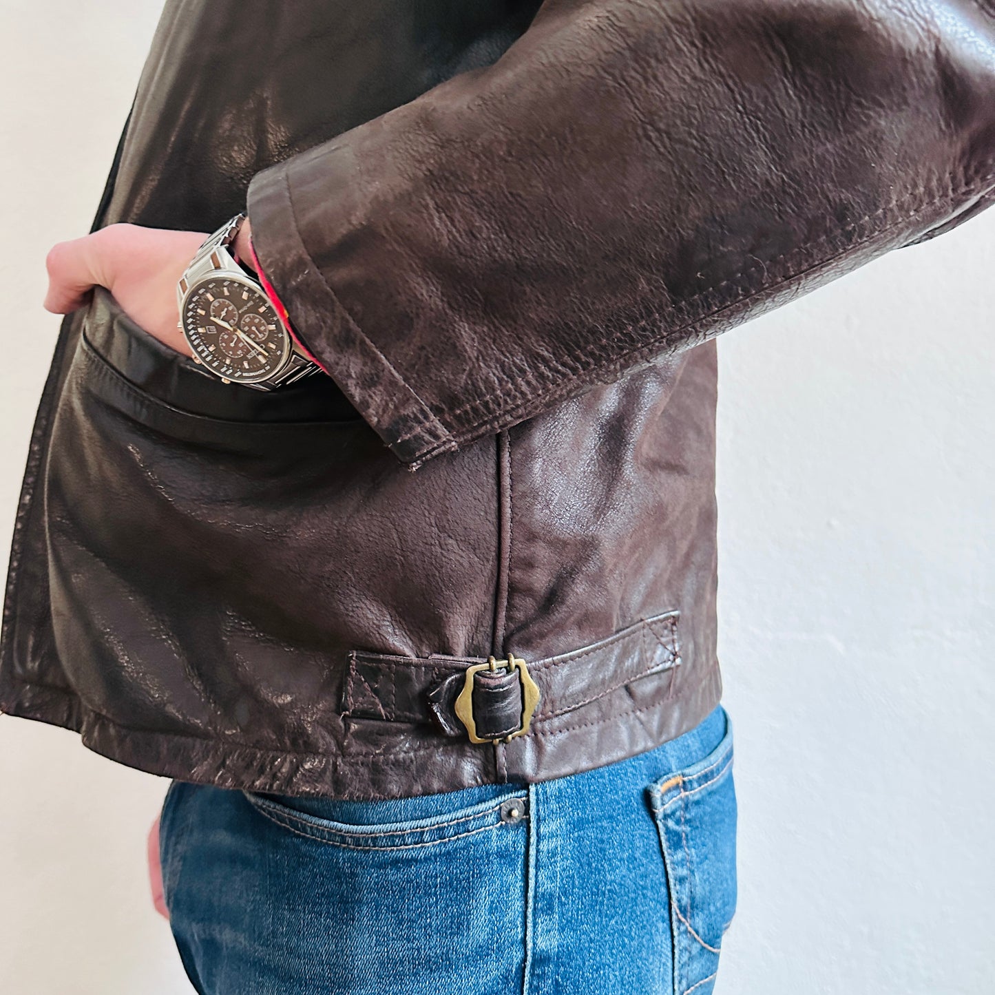 70'S VINTAGE ARTURO LEATHER JACKET // SIZE LARGE