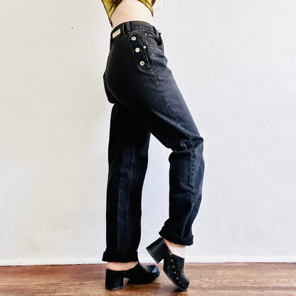 90'S VINTAGE LAWMAN STUDDED WESTERN JEANS // WAIST SIZE 28