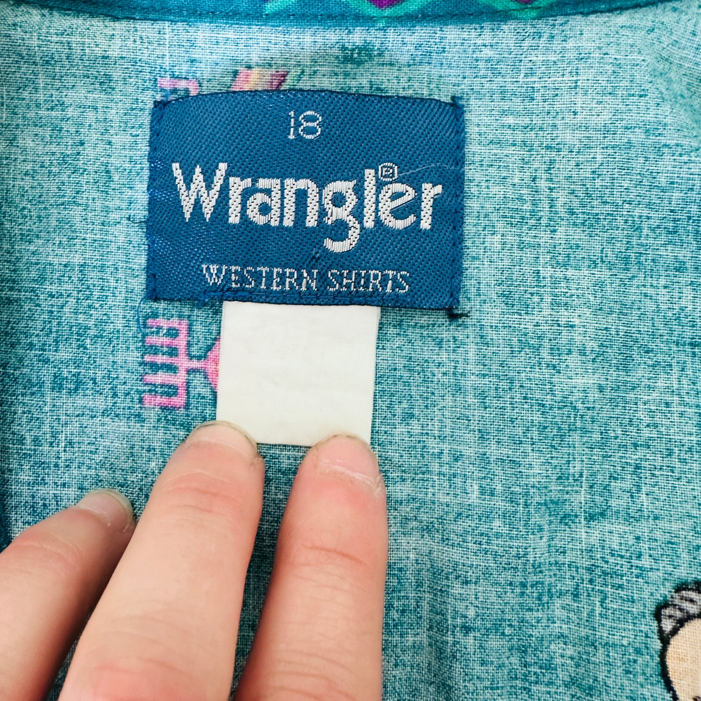 80'S VINTAGE WRANGLER BRUSHPOPPER BLOUSE // SIZE SMALL