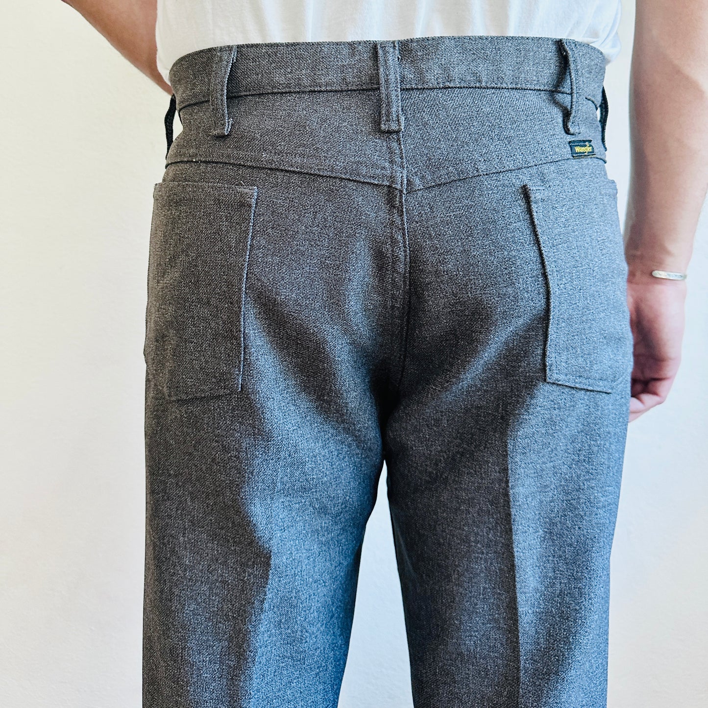 80’S VINTAGE WRANGLER GRAY PANTS // WAIST SIZE 37